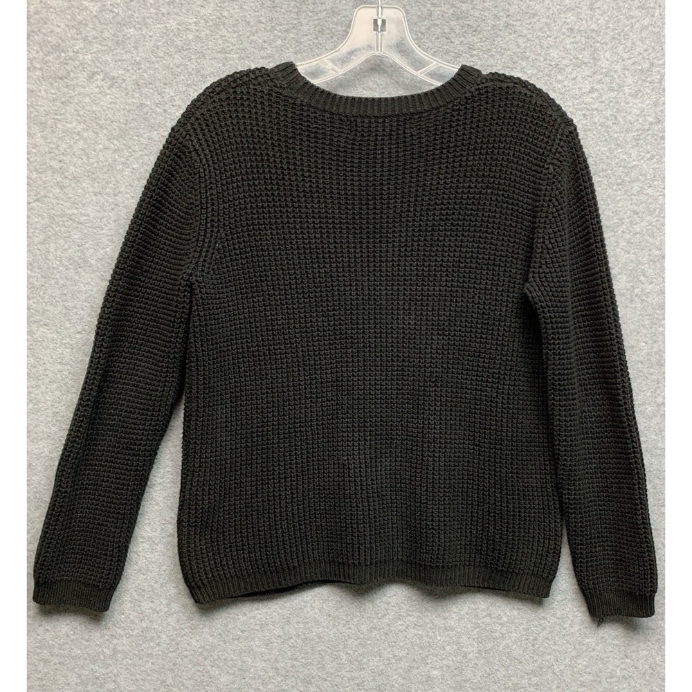 Forever 21‎ Novelty Sweater Size S Black Whimsigoth Indie Cotton Kidcore Rainbow - Picture 4 of 8